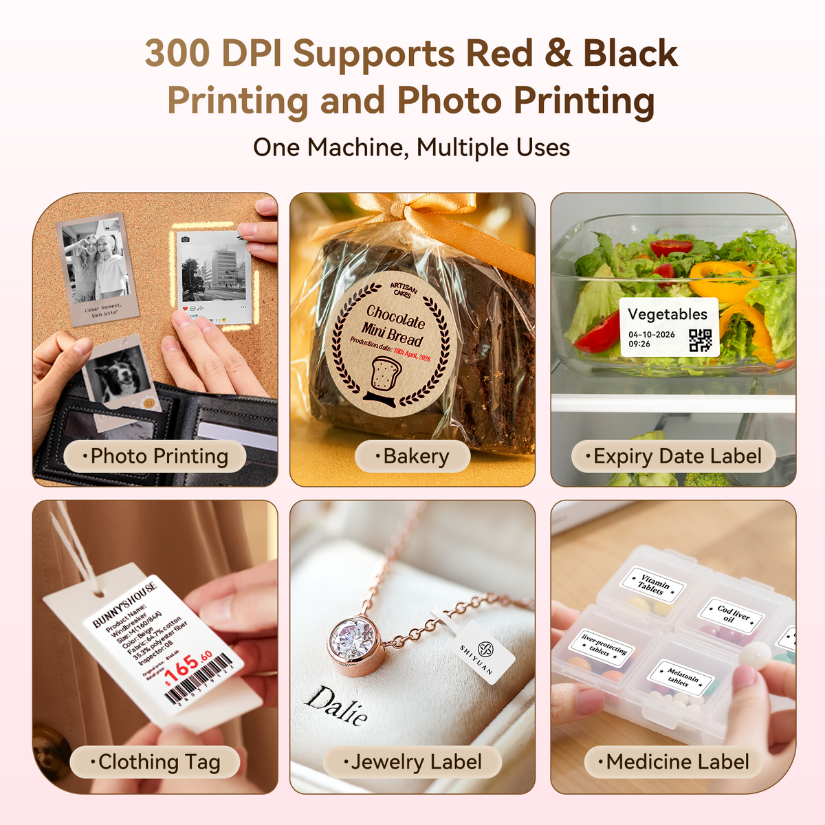 NIIMBOT - B2 Pro 300dpi Bluetooth Label Printer Incl Label Roll