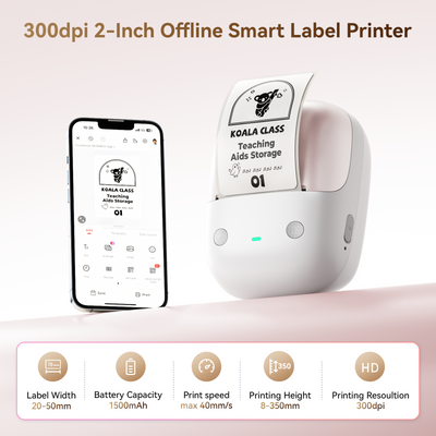 NIIMBOT - B2 Pro 300dpi Bluetooth Label Printer Incl Label Roll