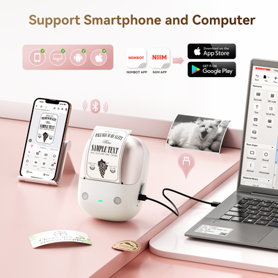 NIIMBOT - B2 Pro 300dpi Bluetooth Label Printer Incl Label Roll