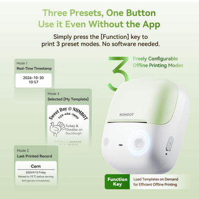 NIIMBOT - B2 Bluetooth Label Printer Incl Label Roll