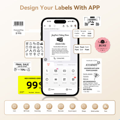 NIIMBOT - B31 Bluetooth Label Printer Incl Label Roll