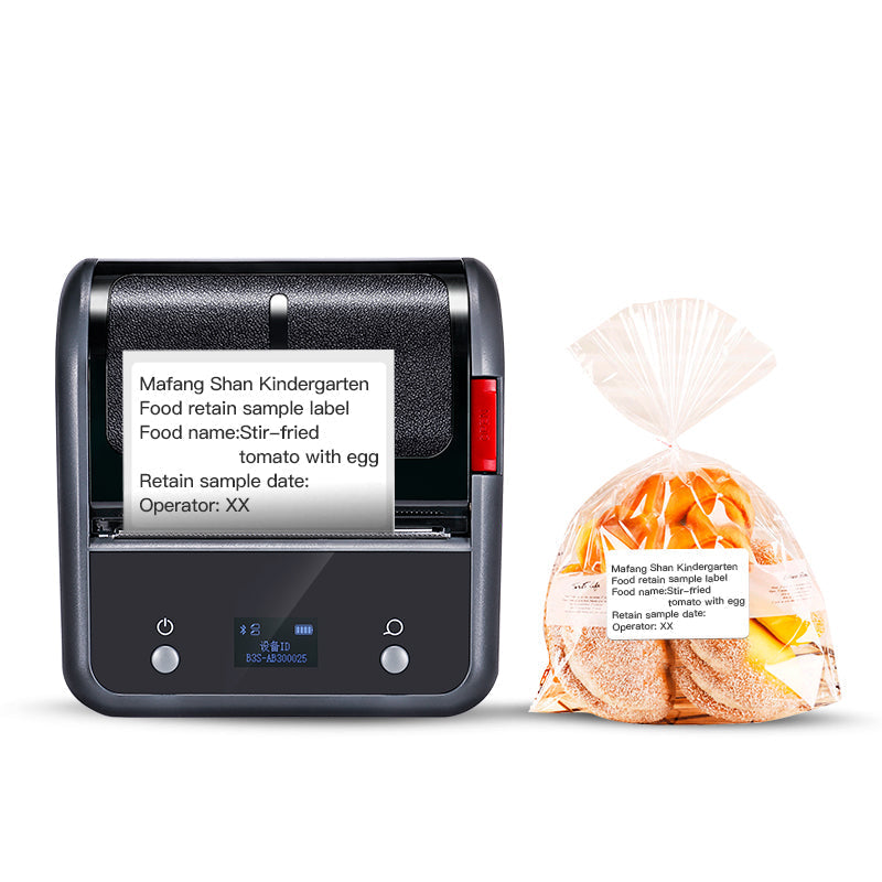 NIIMBOT - B3S_P Bluetooth Label Printer Incl Label Roll - Grey