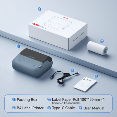 NIIMBOT - B4 Bluetooth Label Printer Incl Label Roll