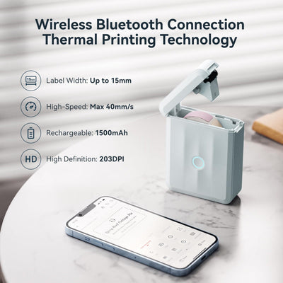 NIIMBOT - D110_M Bluetooth Label Printer Incl Label Roll