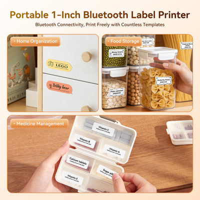 NIIMBOT - D101 Bluetooth Label Printer Incl Label Roll - White