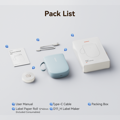 NIIMBOT - D11_H 300dpi Bluetooth Label Printer Incl Label Roll