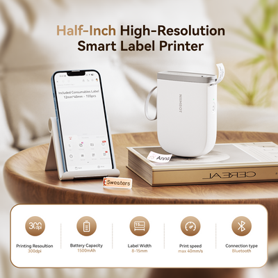 NIIMBOT - D11_H 300dpi Bluetooth Label Printer Incl Label Roll
