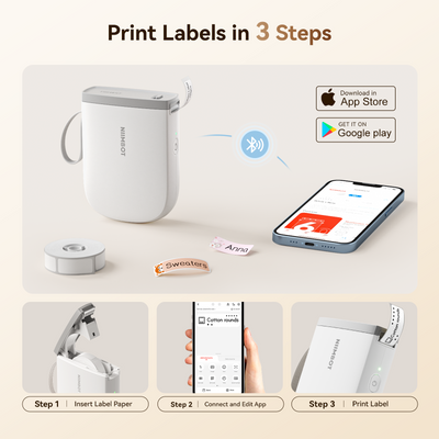 NIIMBOT - D11_H 300dpi Bluetooth Label Printer Incl Label Roll