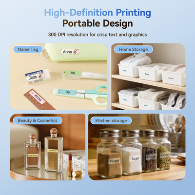 NIIMBOT - D11_H 300dpi Bluetooth Label Printer Incl Label Roll