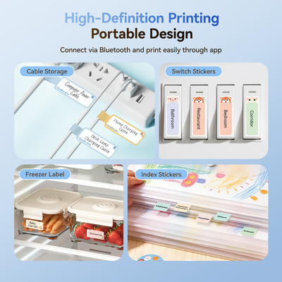NIIMBOT - D11_H 300dpi Bluetooth Label Printer Incl Label Roll