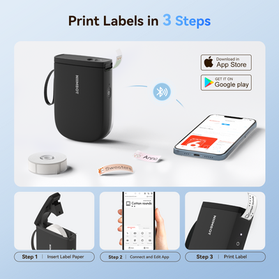 NIIMBOT - D11_H 300dpi Bluetooth Label Printer Incl Label Roll
