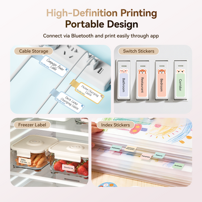 NIIMBOT - D11_H 300dpi Bluetooth Label Printer Incl Label Roll