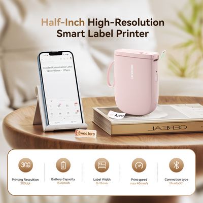NIIMBOT - D11_H 300dpi Bluetooth Label Printer Incl Label Roll