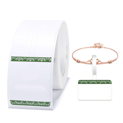 NIIMBOT - B Range - 25x75mm - Green Border Jewellery - 100 Labels