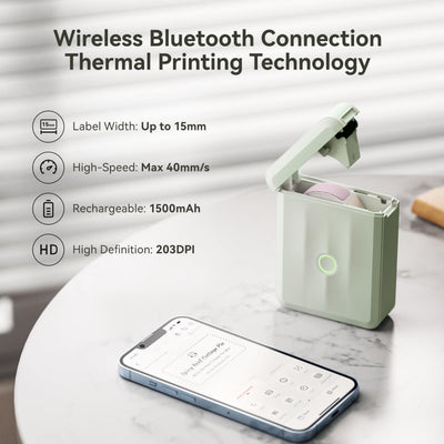 NIIMBOT - D110_M Bluetooth Label Printer Incl Label Roll