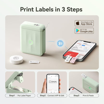 NIIMBOT - D110_M Bluetooth Label Printer Incl Label Roll