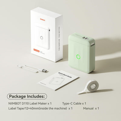 NIIMBOT - D110_M Bluetooth Label Printer Incl Label Roll