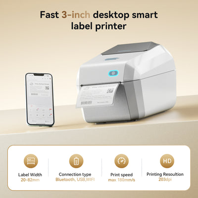 NIIMBOT - K3_W Bluetooth & WiFi Label Printer Incl Label Roll