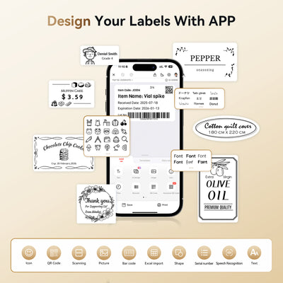 NIIMBOT - K3_W Bluetooth & WiFi Label Printer Incl Label Roll
