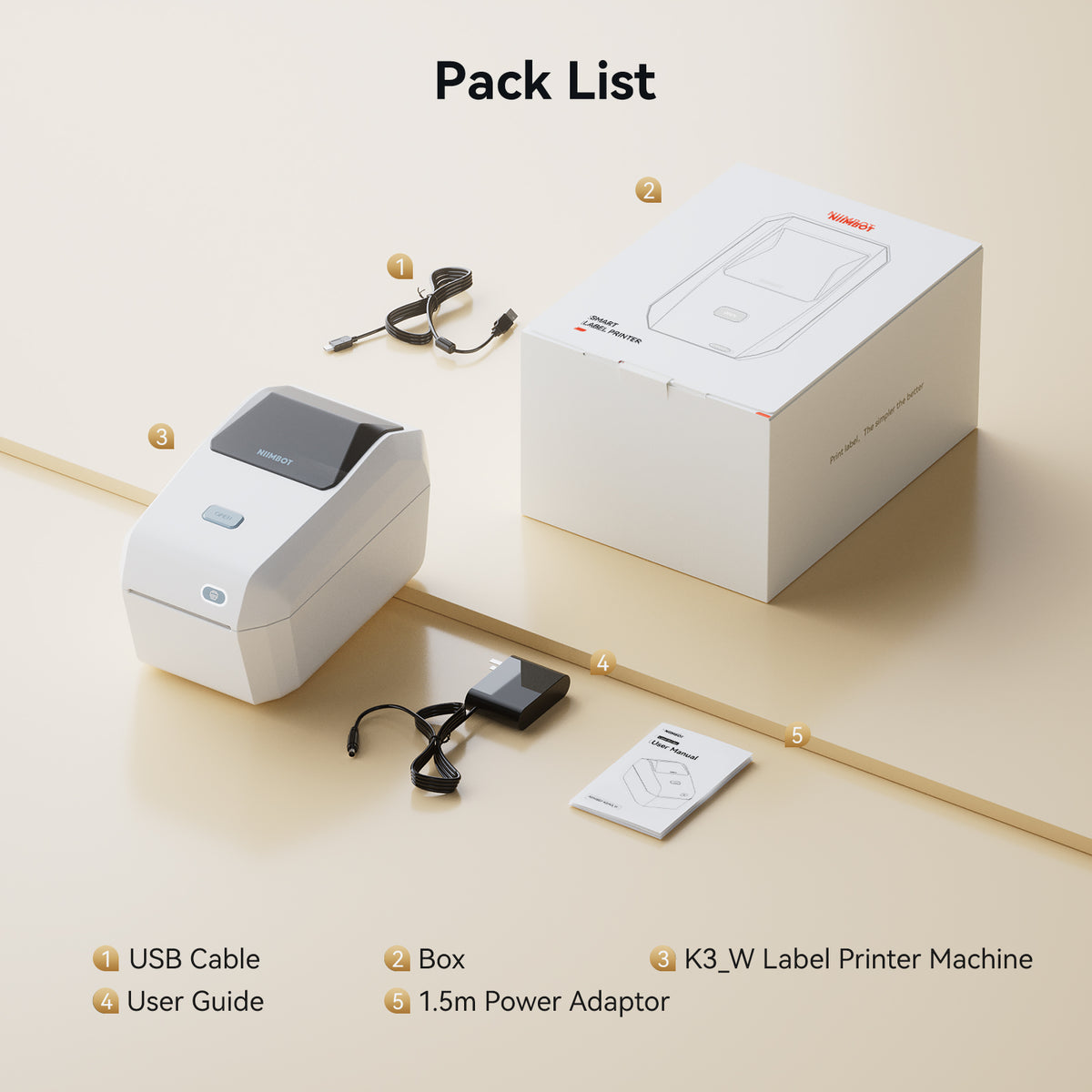 NIIMBOT - K3_W Bluetooth & WiFi Label Printer Incl Label Roll
