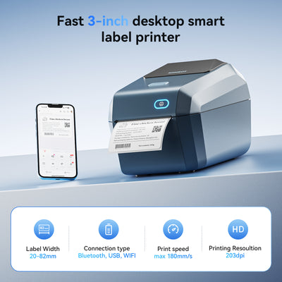 NIIMBOT - K3_W Bluetooth & WiFi Label Printer Incl Label Roll