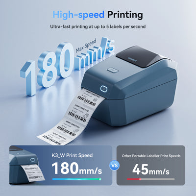 NIIMBOT - K3_W Bluetooth & WiFi Label Printer Incl Label Roll