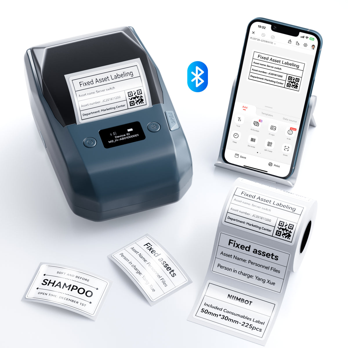 NIIMBOT - M2_H 300dpi Bluetooth Label Printer Incl Label Roll