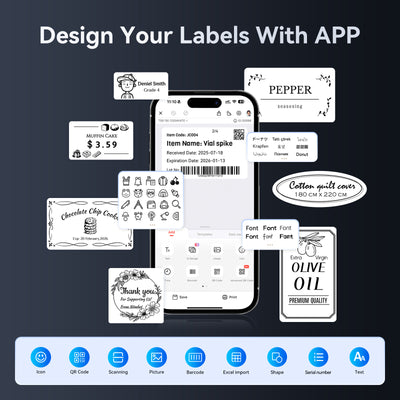 NIIMBOT - M2_H 300dpi Bluetooth Label Printer Incl Label Roll