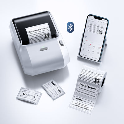 NIIMBOT - M3 Bluetooth Label Printer Incl Label Roll - White
