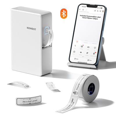 NIIMBOT - N1 Bluetooth Label Printer Incl Label Roll - White