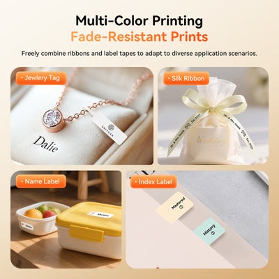 NIIMBOT - N1 Bluetooth Label Printer Incl Label Roll - White