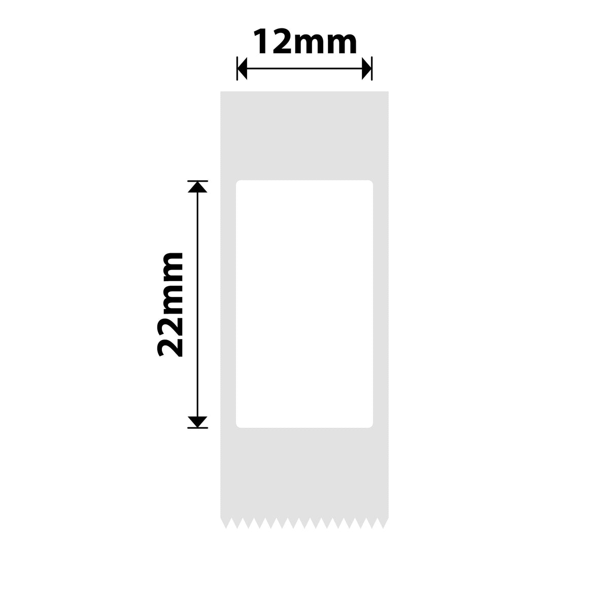 NIIMBOT - D Range - 12x22mm - White - 250 Labels