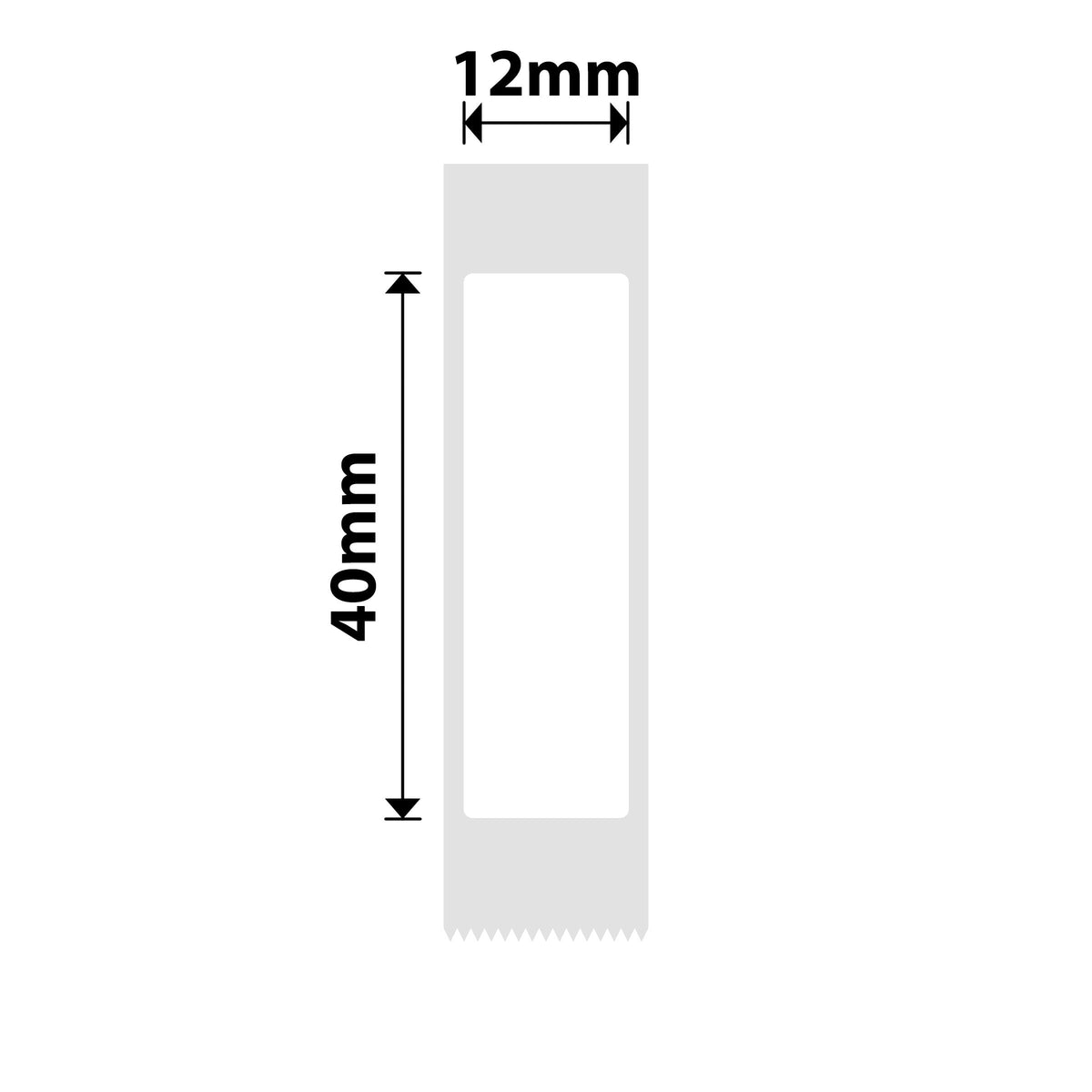 NIIMBOT - D Range - 12x40mm - White - 155 Labels