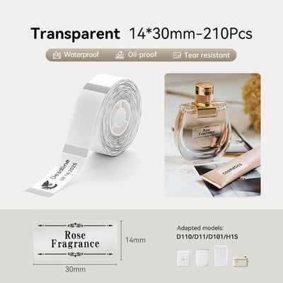NIIMBOT - D Range - 14x30mm - Transparent - 210 Labels