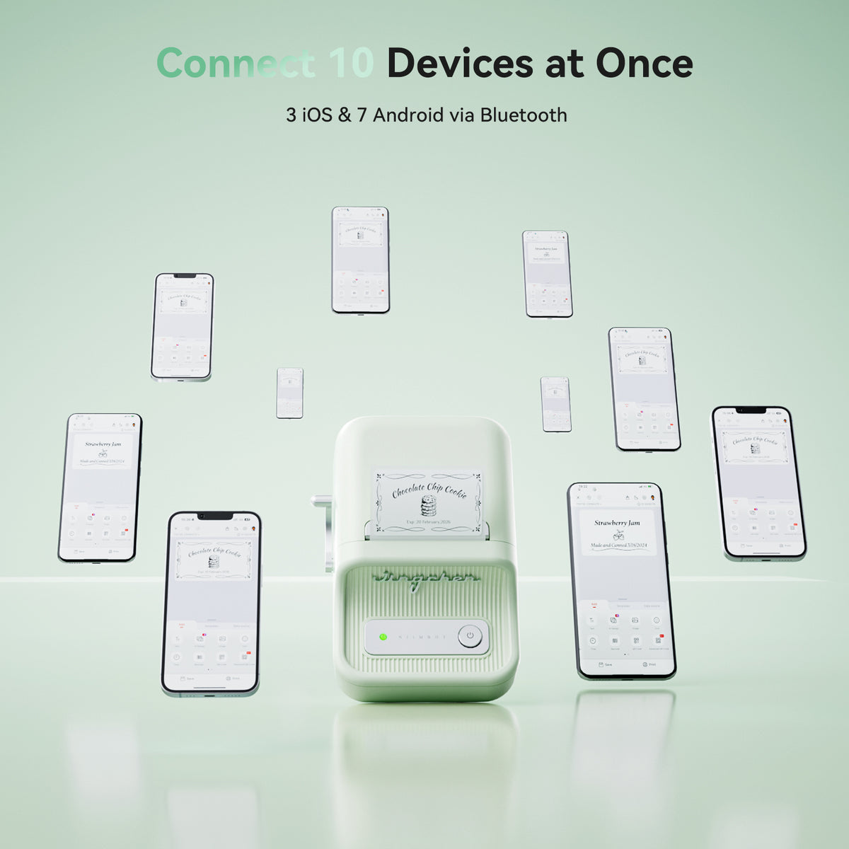 NIIMBOT - B21S Bluetooth Label Printer Incl Label Roll