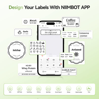 NIIMBOT - B21S Bluetooth Label Printer Incl Label Roll