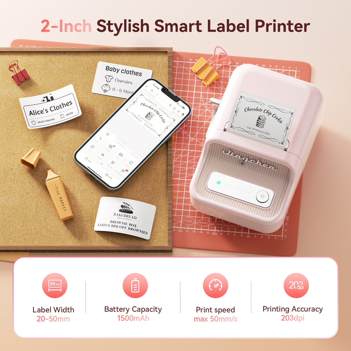 NIIMBOT - B21S Bluetooth Label Printer Incl Label Roll