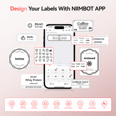 NIIMBOT - B21S Bluetooth Label Printer Incl Label Roll