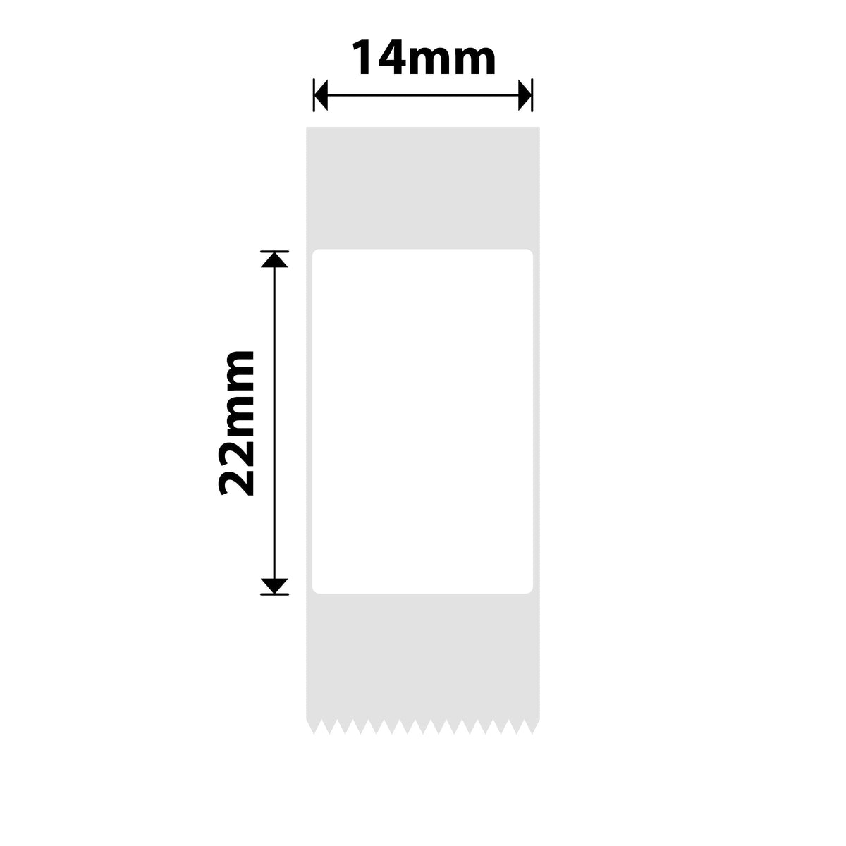 NIIMBOT - D Range - 14x22mm - White - 250 Labels