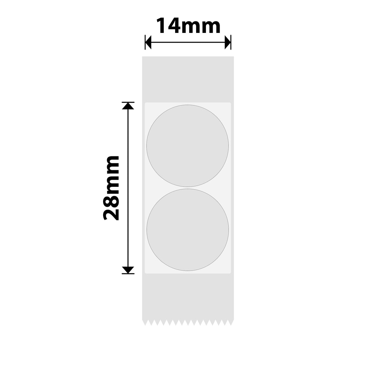 NIIMBOT - D Range - 14x28mm - Transparent Round - 220 Labels
