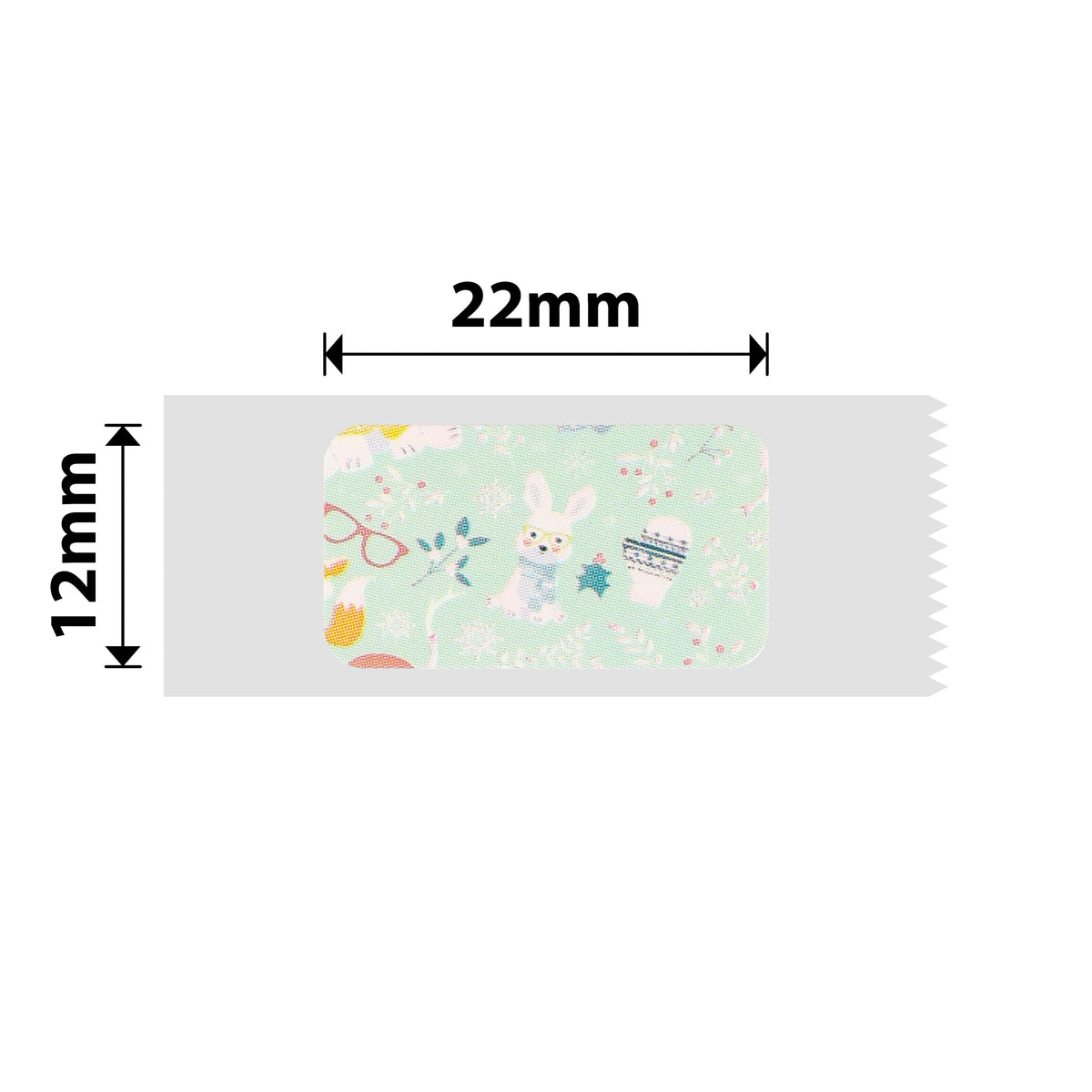 NIIMBOT - D Range - 12x22mm - Cute Rabbit - 250 Labels