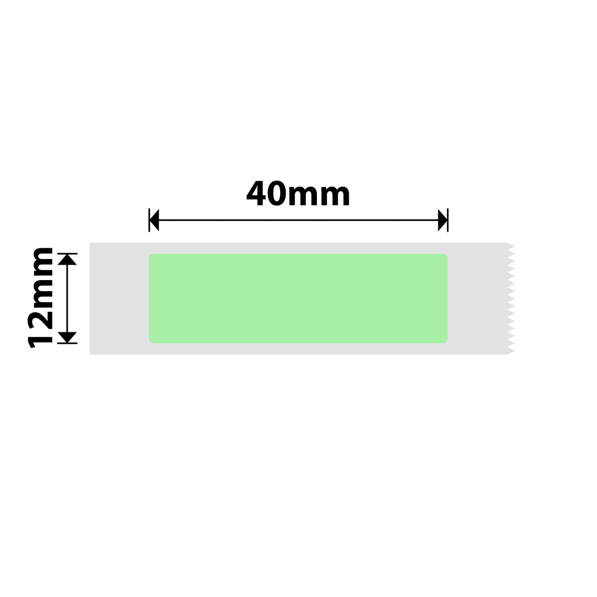 NIIMBOT - D Range - 12x40mm - Green - 155 Labels