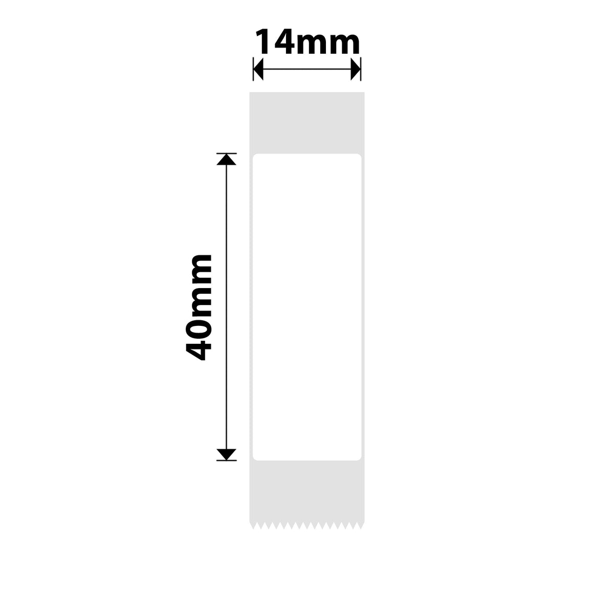 NIIMBOT - D Range - 14x40mm - White - 155 Labels