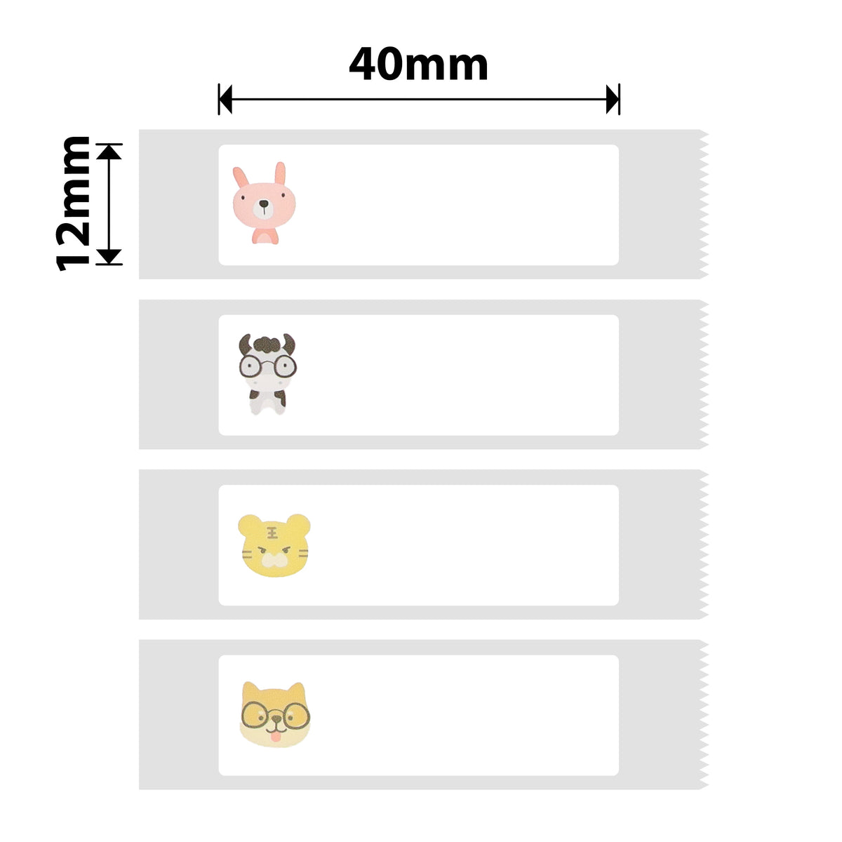 NIIMBOT - D Range - 12x40mm - Zoo - 155 Labels