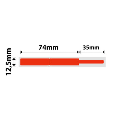 NIIMBOT - D Range - 12.5x109mm - Red Cable - 60 Labels