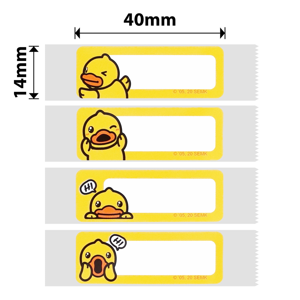 NIIMBOT - D Range - 14x40mm - Cute Duck - 160 Labels