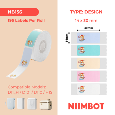 NIIMBOT - D Range - 14x30mm - Cute Corgi - 195 Labels