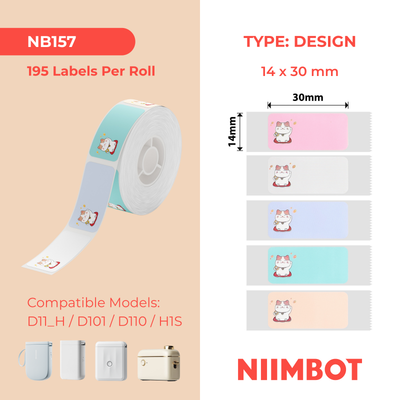 NIIMBOT - D Range - 14x30mm - Lucky Cat - 195 Labels