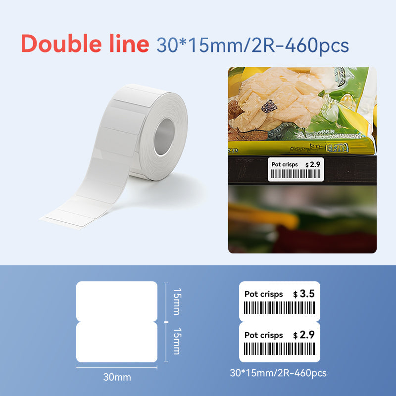NIIMBOT - B Range - 30x15mm/2R - White - 460 Labels