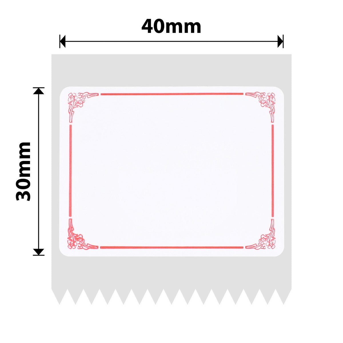 NIIMBOT - B Range - 40x30mm - Red Border - 230 Labels